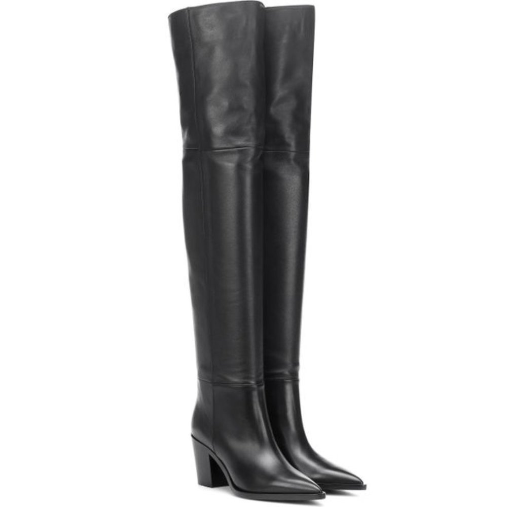 Gianvito Rossi Leather Over-The-Knee Boots